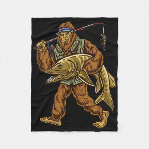 Muskie vissen Bigfoot Musky jagen Vissers Fleece Deken