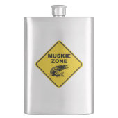 Muskie Vissen Zone Sign. Flacon (Voorkant)