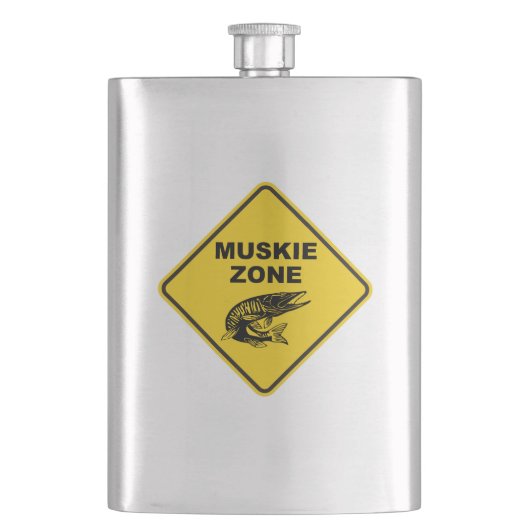 Muskie Vissen Zone Sign. Flacon (Voorkant)