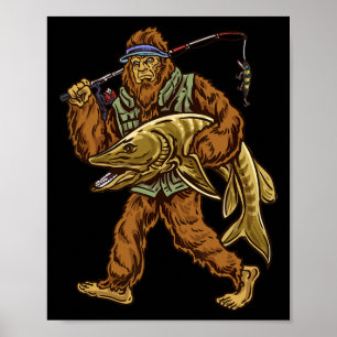 Muskie Vist Bigfoot Musky Hunting Fishermen 1 Poster
