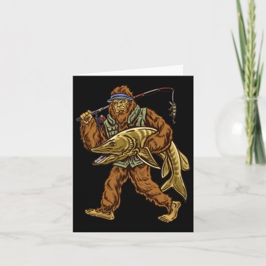 Muskie Vist Bigfoot Musky Jachtvissers Kaart (Voorkant)