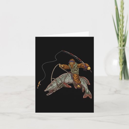 Muskie Vist tijger-moerasjachtboten Kaart (Voorkant)