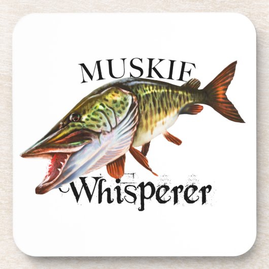 Muskie Whisperer Bier Onderzetter (Voorkant)