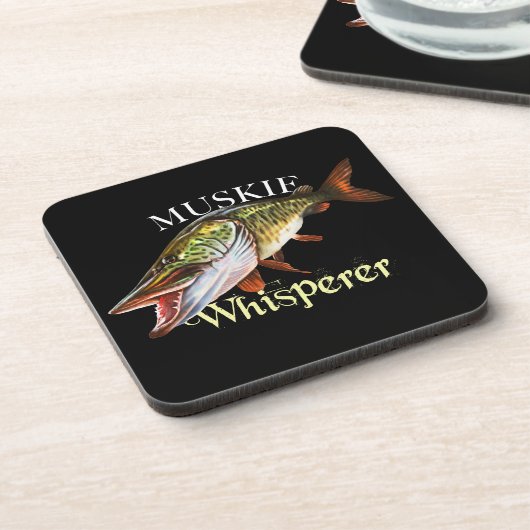 Muskie Whisperer Bier Onderzetter (Linkerzijde)