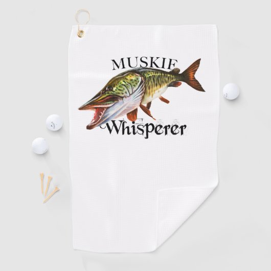 Muskie Whisperer Vissen Towel Golfhanddoek (Insitu)