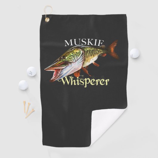 Muskie Whisperer Vissen Towel Golfhanddoek (Insitu)