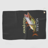 Muskie Whisperer Vissen Towel Golfhanddoek (Horizontaal)