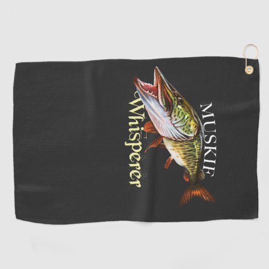 Muskie Whisperer Vissen Towel Golfhanddoek (Horizontaal)