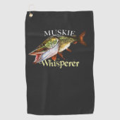 Muskie Whisperer Vissen Towel Golfhanddoek (Voorkant)