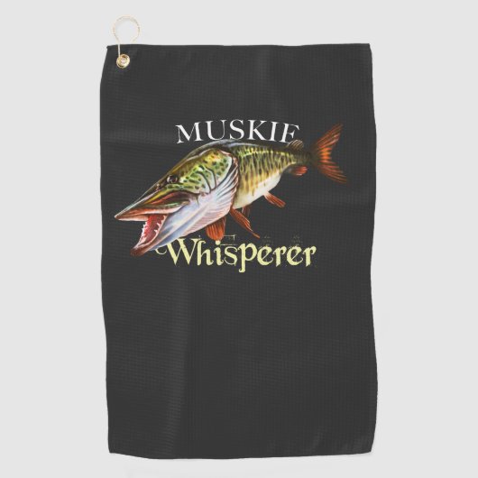 Muskie Whisperer Vissen Towel Golfhanddoek (Voorkant)