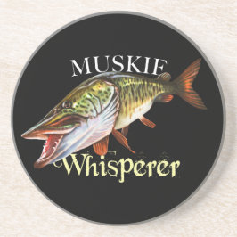 Muskie Whisperer Zandsteen Onderzetter
