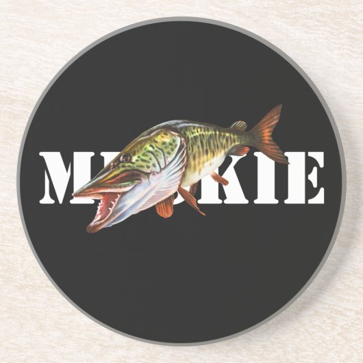 Muskie Zandsteen Onderzetter (Voorkant)