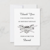 Muskietier Held Coole Kinderen Jongens Verjaardags Bedankkaart (Voorkant)