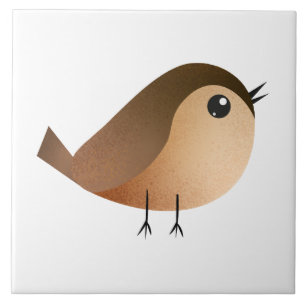 Muskietvogel Cartoon T-shirt Tegeltje