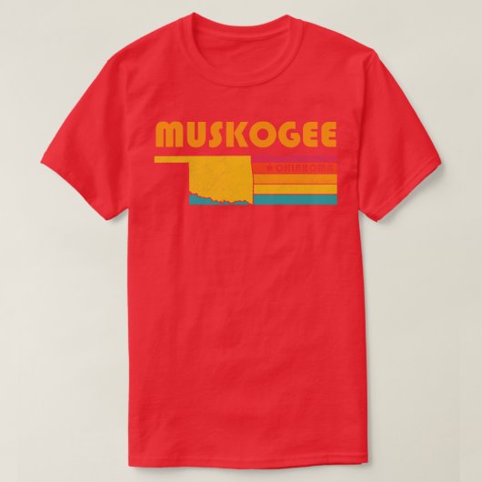 Muskogee Oklahoma Verdrietig Souvenir T-shirt (Design voorkant)