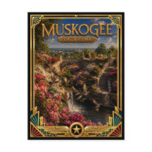 Muskogee Oklahoma Vintage Art Deco Gouden Tijdperk