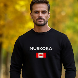 Muskoka Canada Canadese vlag Donkere kleur Trui