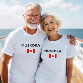 Muskoka Canada Canadese vlag Licht-kleur T-shirt