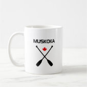 Muskoka Canada Crossed Paddle Oars Maple Leaf Koffiemok (Links)