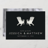 Muskoka Chairs Save the Date // Black (Voorkant / Achterkant)