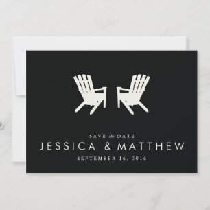 Muskoka Chairs Save the Date // Black
