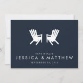 Muskoka Chairs Save the Date // Navy (Voorkant)