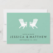 Muskoka Chairs Save the Date // Turquoise (Voorkant)