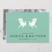 Muskoka Chairs Save the Date // Turquoise (Voorkant / Achterkant)