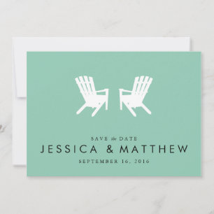 Muskoka Chairs Save the Date // Turquoise