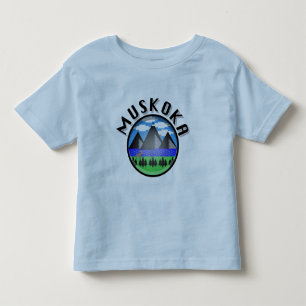 Muskoka Design (versie 2) - Peuter Fijne Jersey T Kinder Shirts