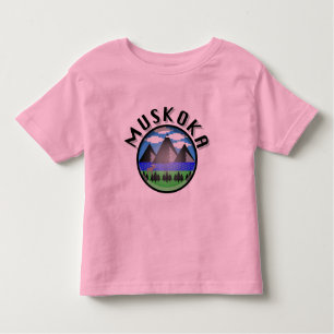 Muskoka Design (versie 2) - Peuter Fijne Jersey T Kinder Shirts