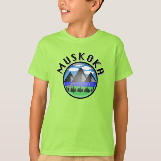 Muskoka Design (versie 2) - T-shirt voor Kinderen (Voorkant)