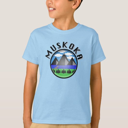 Muskoka Design (versie 2) - T-shirt voor Kinderen (Voorkant)