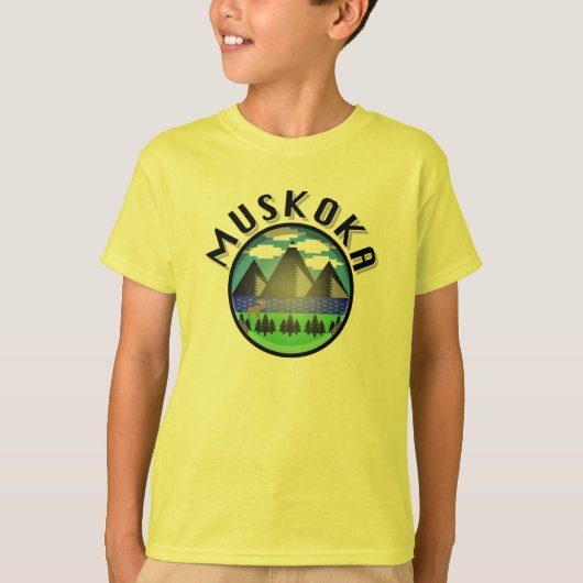 Muskoka Design (versie 2) - T-shirt voor Kinderen (Voorkant)