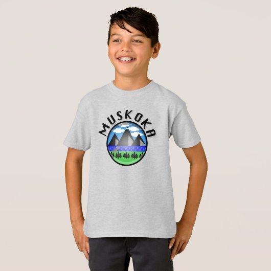 Muskoka Design (versie 2) - T-shirt voor Kinderen (Voorkant volledig)