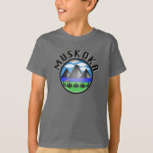 Muskoka Design (versie 2) - T-shirt voor Kinderen (Voorkant)