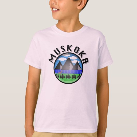 Muskoka Design (versie 2) - T-shirt voor Kinderen (Voorkant)