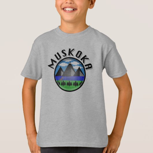 Muskoka Design (versie 2) - T-shirt voor Kinderen (Voorkant)