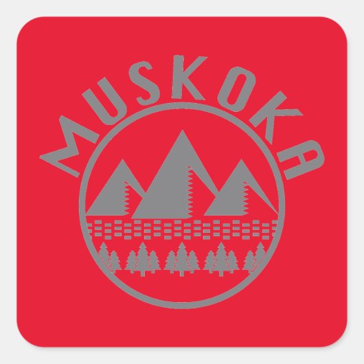 Muskoka Design - Vierkante Stickers (Voorkant)
