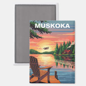 Muskoka Ontario Canada Magneet (Voorkant / Achterkant)