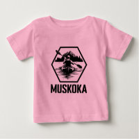 Muskoka Ontario Kayaker - Baby T-shirt met fijne t