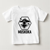 Muskoka Ontario Kayaker - Baby T-shirt met fijne t (Voorkant)