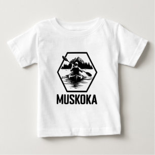 Muskoka Ontario Kayaker - Baby T-shirt met fijne t
