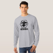 Muskoka Ontario Kayaker - Basic T-shirt met lange (Voorkant volledig)