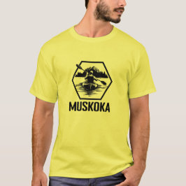 Muskoka Ontario Kayaker - Mannen basic T-shirt