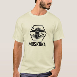 Muskoka Ontario Kayaker - Mannen basic T-shirt