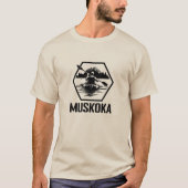 Muskoka Ontario Kayaker - Mannen basic T-shirt (Voorkant)