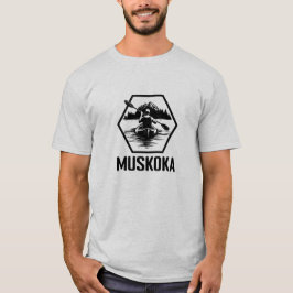Muskoka Ontario Kayaker - Mannen basic T-shirt