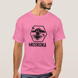 Muskoka Ontario Kayaker - Mannen basic T-shirt