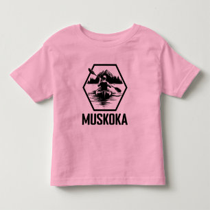 Muskoka Ontario Kayaker - Peuter fijne jersey T-sh Kinder Shirts